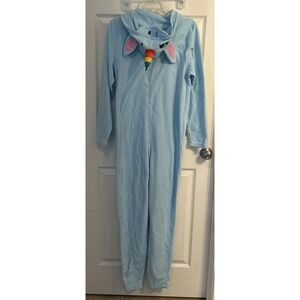 Under Disguise Unicorn 3D Horn Hooded Long Sleeve Union‎ Suit Pajamas Size S/M